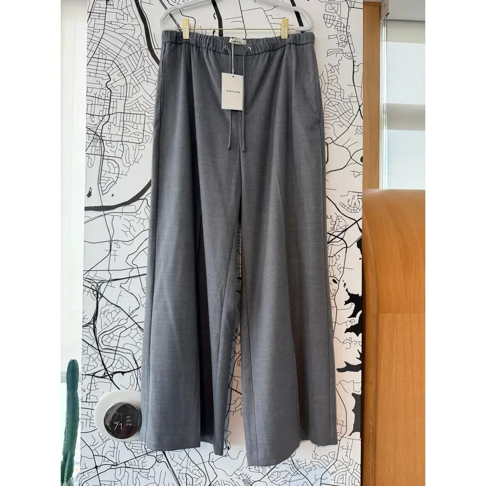 Everlane Heather Graphite Tailor Twill Pull On Pants - Size 10, NWT